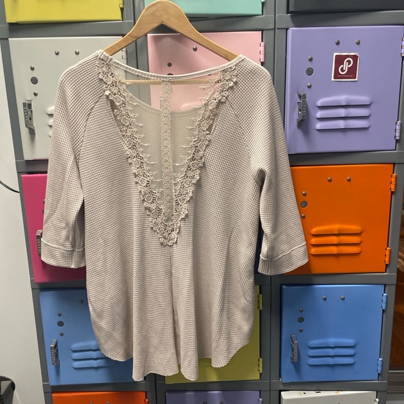 Free People Blush Tunic with Lace Accents, L - Picture 4 of 4